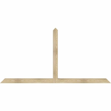 Ekena Millwork Portland Rough Sawn Timber Gable Bracket, Douglas Fir, 96"W x 48"H x 4"D x 4"F, 12/12 Pitch GBW096X48X0404POR00RDF